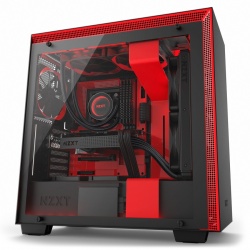 Gabinete NZXT H700i con Ventana RGB, Midi-Tower, ATX/EATX/Micro-ATX/Mini-ITX, USB 2.0/3.0, sin Fuente, Negro/Rojo 