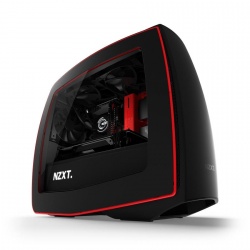 Gabinete Gamer NZXT Manta, Midi-Tower, mini-iTX, USB 3.0, sin Fuente, Negro/Rojo 