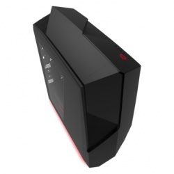 Gabinete NZXT Noctis 450 con Ventana, Midi-Tower, ATX/micro-ATX/mini-iTX, USB 3.0, sin Fuente, Negro/Rojo 