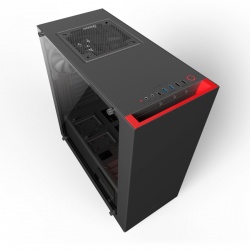 Gabinete NZXT S340 Elite con Ventana, Midi-Tower, ATX/Micro-ATX/Mini-ITX, USB 2.0/3.0, sin Fuente, Negro/Rojo 