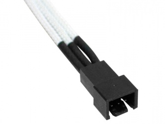 NZXT Cable de Extensión para Ventilador, 3-pin Macho - 3-pin Hembra, 30cm, Blanco 