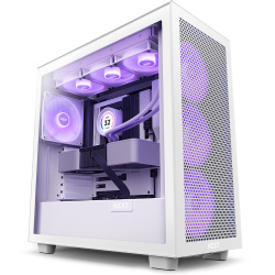 Gabinete NZXT H7 Flow RGB, Midi-Tower, ATX/Micro-ATX/Mini-ITX, USB 3.0, sin Fuente, 4 Ventiladores Instalados, Blanco  