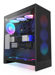 Gabinete NZXT H7 Flow RGB, Midi-Tower, ATX/EATX/Micro-ATX/Mini-ITX, USB 3.0, sin Fuente, 3 Ventiladores Instalados, Negro 