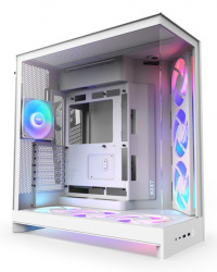 Gabinete NZXT H9 Flow RGB+, Midi-Tower, ATX/EATX/Micro-ATX/Mini-ITX, USB 3.0, sin Fuente, 7 Ventiladores Instalados, Blanco 