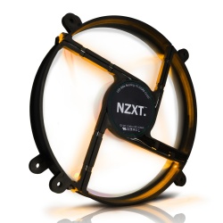 Ventilador NZXT FS 200 LED Naranja, 200mm, 500 - 900RPM, Negro 