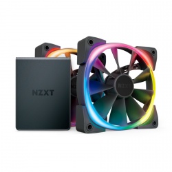 NZXT Ventilador Aer RGB 2 Starter Kit, 120mm, 500 - 1500RPM, Negro, 2 Piezas 