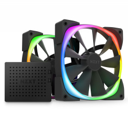 Ventilador NZXT Aer RGB 2, 140mm, 500 - 1500RPM, Negro - 2 Piezas 