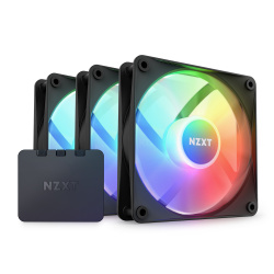 Ventilador NZXT F120 RGB, 120mm, 500 - 1800RPM, Negro - 3 Piezas 
