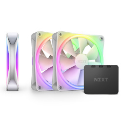 Ventilador NZXT F120 RGB, 120mm, 500 - 1800RPM, Blanco - 3 Piezas 