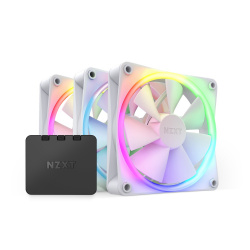 Ventilador NZXT F120 RGB Twin, 3x 120mm, 500 - 1800RPM, Blanco, 3 Piezas - incluye Control 