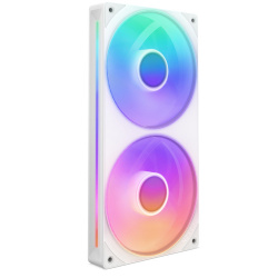 Ventilador NZXT F240 RGB Core, 2x 120mm, 2400RPM, RGB, Blanco  