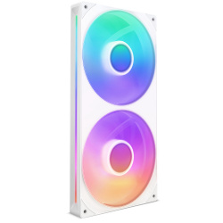 Ventilador NZXT F280 RGB Core, 2x 140mm, 2000RPM, RGB, Blanco  