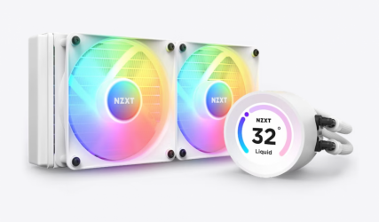 NZXT Kraken Elite 240 RGB Enfriamiento Líquido para CPU, 2x 120mm, 500 - 1500RPM, Blanco 