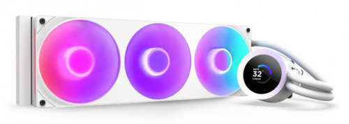 NZXT Kraken Plus 360 RGB Enfriamiento Líquido para CPU, 3x 120mm, hasta 2400RPM, Blanco  