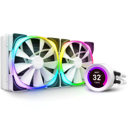 NZXT Kraken Z63 RGB Enfriamiento Líquido para CPU,  2x 140mm, 500 - 1500RPM, Blanco 