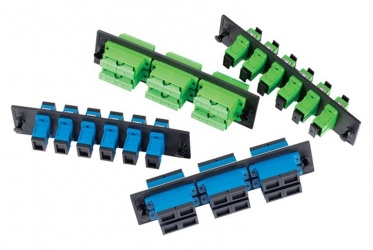 OCC Panel de 6 Adaptadores de Fibra Óptica SC, Multimodo/Monomodo 