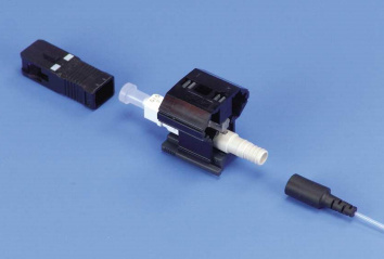 OCC Conector de Fibra Óptica SC Prepulido, Negro 