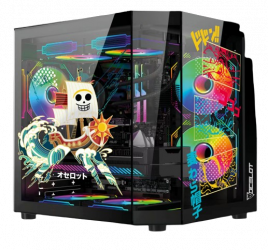 Gabinete Ocelot Gaming BLACK BUCCANEER, Midi-Tower, Micro-ATX/Mini-ITX, USB 2.0/3.0, sin Fuente, sin Ventiladores Instalados, Negro 