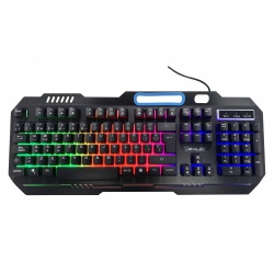 Teclado Gamer Ocelot Gaming OGEK01 RGB, Alámbrico, Negro (Español) 