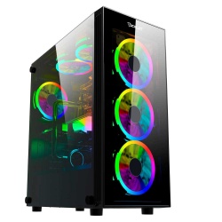 Gabinete Ocelot Gaming OGMC01, Midi-Tower, ATX/Micro-ATX/Mini-ITX, USB 2.0/3.0, sin Fuente, sin Ventiladores Instalados, Negro  ― ¡Envío gratis limitado a 10 unidades por cliente! 