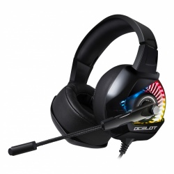 Ocelot Gaming Audífonos Gamer OGMH01 Alámbrico, 2.2 Metros, 3.5mm/USB, Negro 