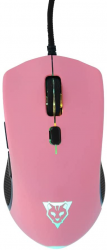 Mouse Gamer Ocelot Gaming Óptico OGMM03, Alámbrico, USB A, 3200DPI, Negro/Rosa 