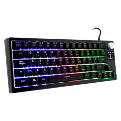 Teclado Gamer Ocelot Gaming OK-M60 RGB 60%, Alámbrico, Negro (Español) 