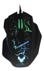 Mouse Gamer Ergonómico OEM Óptico A7, Alámbrico, USB-A, 4800DPI, Negro 