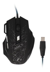 Mouse Gamer OEM Óptico X7, Alámbrico, USB, 3200DPI, Negro 