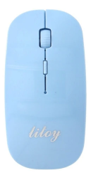 Mouse OEM Óptico MOI-02, Inalámbrico, USB, 1200DPI, Azul 
