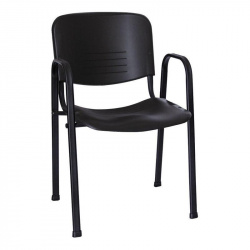 Offiho Silla NOVAISOCB-N, Respaldo duro, Negro 