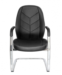 Offiho Silla OHV-408, Respaldo acolchado, Negro 