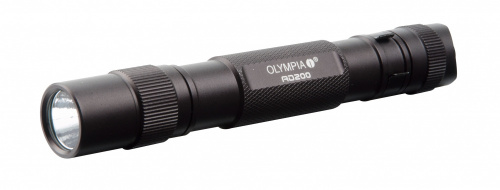 Olympia Linterna LED de Mano Recargable AD200, 200 Lúmenes, Negro 