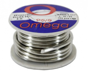 Omega Solder Rollo de Soldadura ZP106021, Estaño/Plomo, 1 Pieza 
