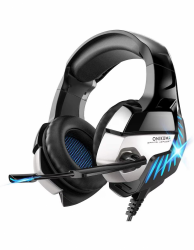 Onikuma Audífonos Gamer K5 Pro para PC/PS4/PS5, Alámbrico, 2.2 Metros, 3.5mm, Negro/Plata 
