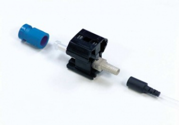 Optical CA Conector de Fibra Óptica LC, Multimodo, Negro 