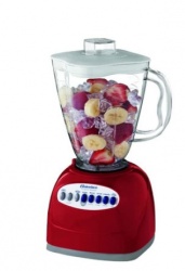 Oster Licuadora BLSTUP0022R, 1.8 Litros, 450W, 10 Velocidades, Rojo/Transparente 