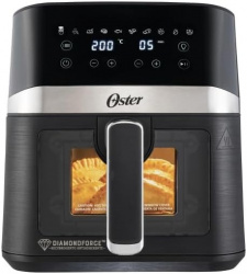 Oster Freidora de Aire CKSTAF40WDDF, 4 Litros, 1300W, 200 °C, Negro 