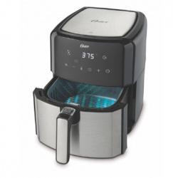 Oster Freidora de Aire CKSTAF47DDF, 4.7 Litros, 1700W, 204 °C, Negro/Plata 