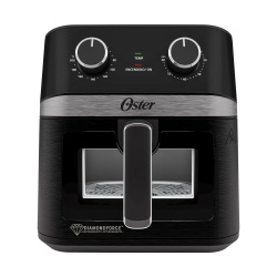 Oster Freidora de Aire DiamondForce, 6 Litros, 1700W, 180 °C, Negro/Plata 