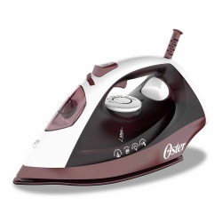 Oster Plancha GCSTBS6002, Suela Antiadherente, 1250W, Reservorio de Agua, Tinto 