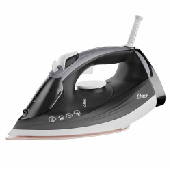 Oster Plancha de Vapor GCSTEP2501, Suela Antiadherente, 300ml, 1500W, Negro/Blanco 