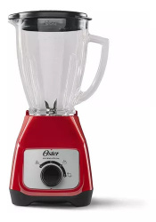 Oster Licuadora Lite Soho, 1.5 Litros, 550W, 2 Velocidades, Rojo  