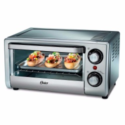 Oster Horno Eléctrico TSSTTV10LTB-013, 1000W, 230°C máx, Negro/Plata  