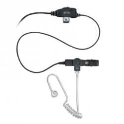 Otto Auricular con Micrófono para Radio E1-EA2KA13, Negro, para Kenwood 