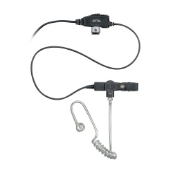 Otto Auricular con Micrófono con Solapa para Radio E1-EA2MS131, Negro, para Motorola/Hytera 