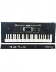 Alde Audio Teclado Digital Midi TSR61MIDI, 61 Teclas, 300 Efectos, Negro 