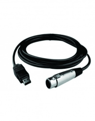 OTTO Cable XLR Macho - USB Macho, 3 Metros, Negro 
