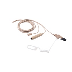 Otto Auricular con Micrófono de Solapa para Radio de 3 Cables V1-10356, Beige, para Kenwood 
