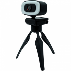 Ovaltech Webcam OV-WCAM con Micrófono, Full HD, 1920 x 1080 Pixeles, USB 2.0, Negro 